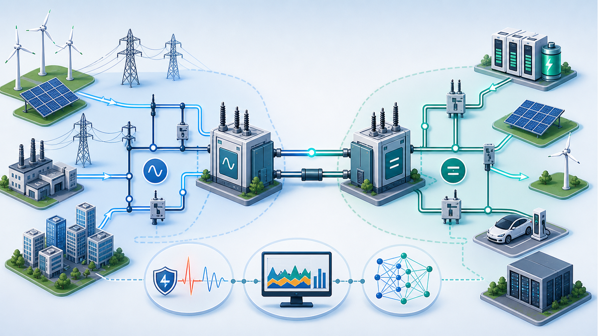 AC-DC Hybrid Power Grid Analysis